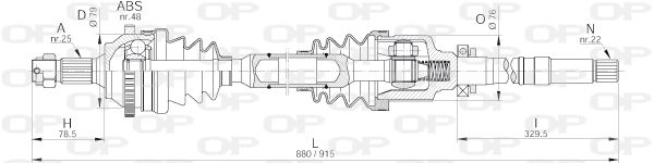 OPEN PARTS Приводной вал DRS6192.00